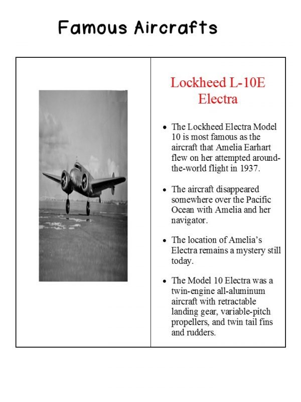 historical airplanes