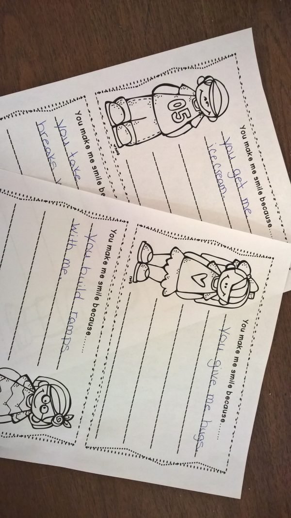 You Make Me Smile Worksheet