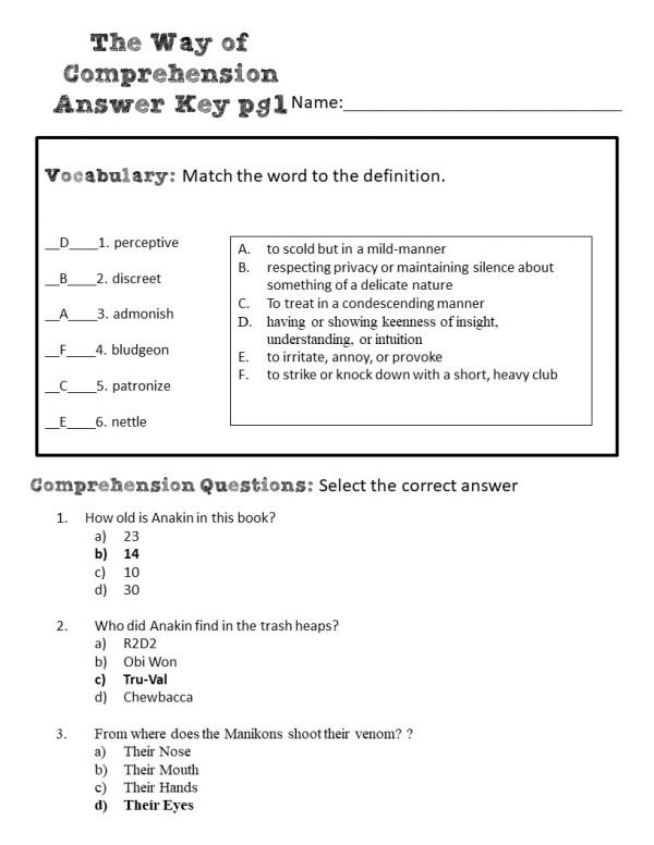 Way of ApprenticeBook Discussion sample