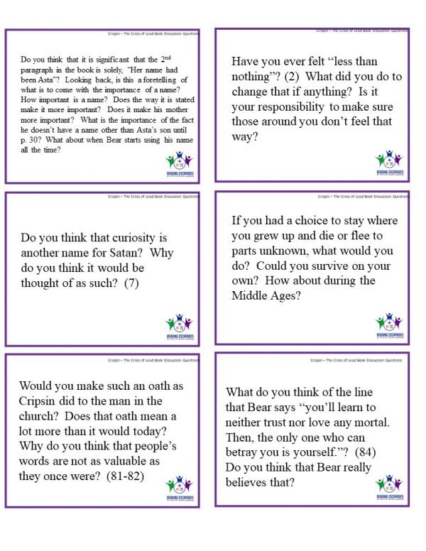 Crispin Book Discussion sample