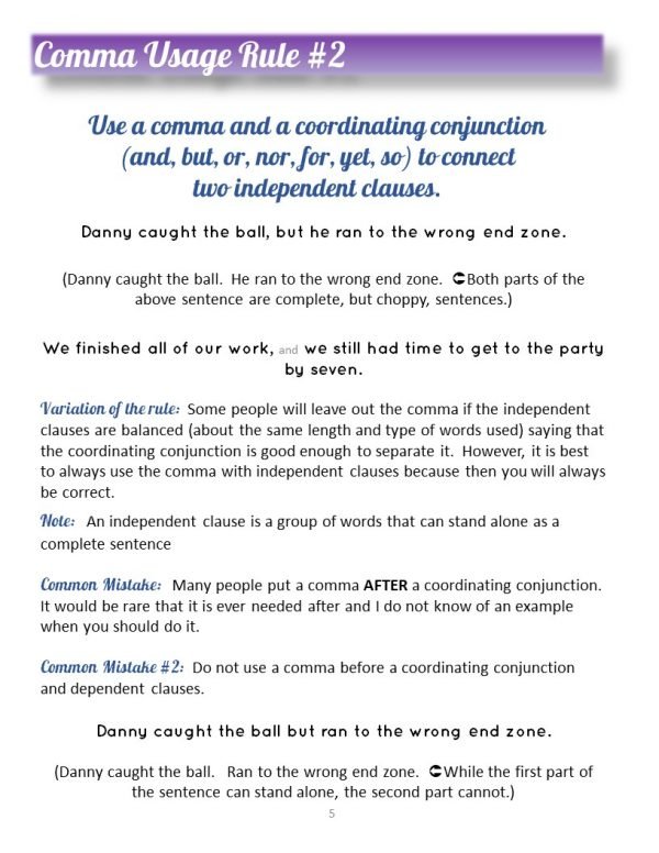 Comma Usage